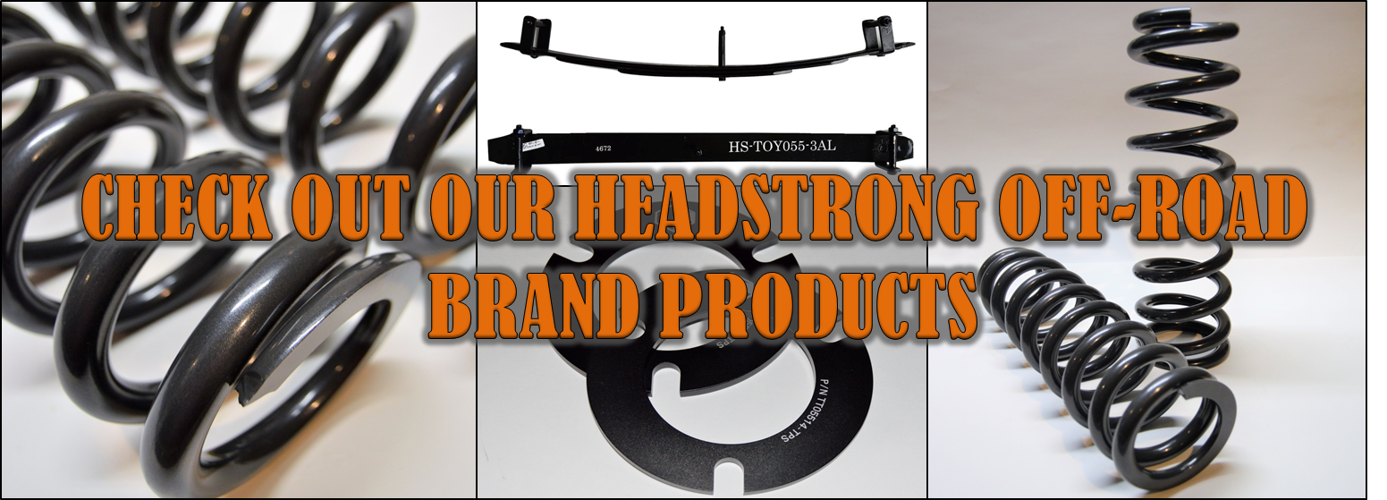HeadStrong Off-Road house brand spacers, Lift Coils, add-a-leafs